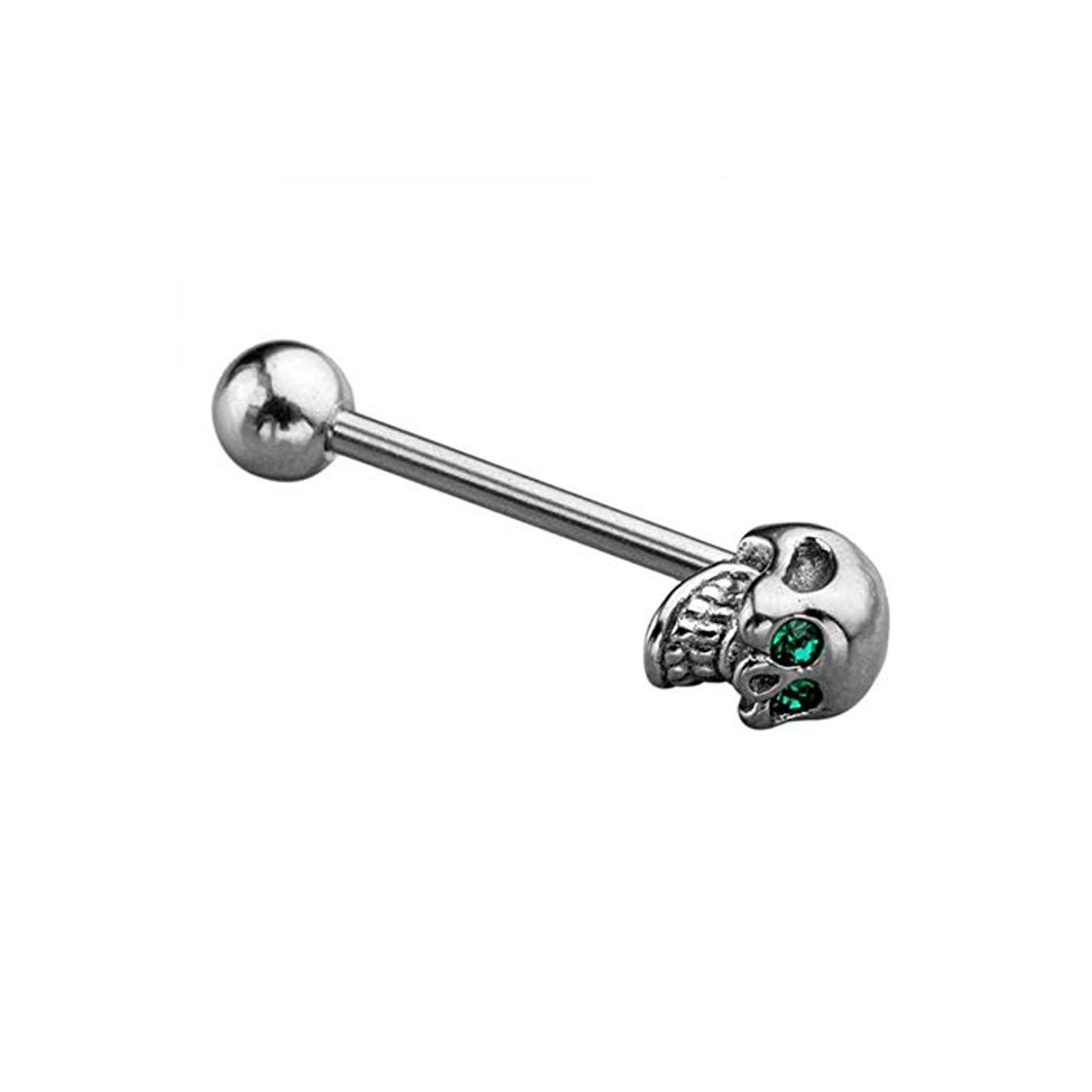 Fashion Piercing de acero inoxidable con forma de calavera y lengua