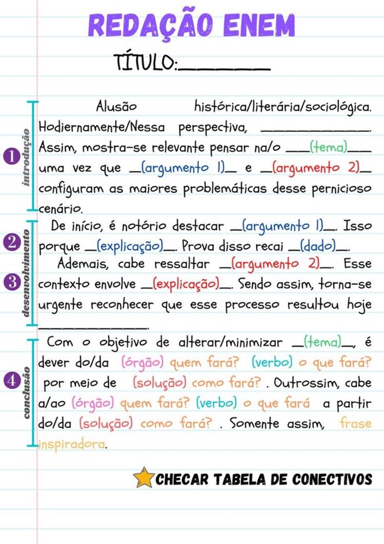 Moda Modelo redação do enem/ vestibular ✨