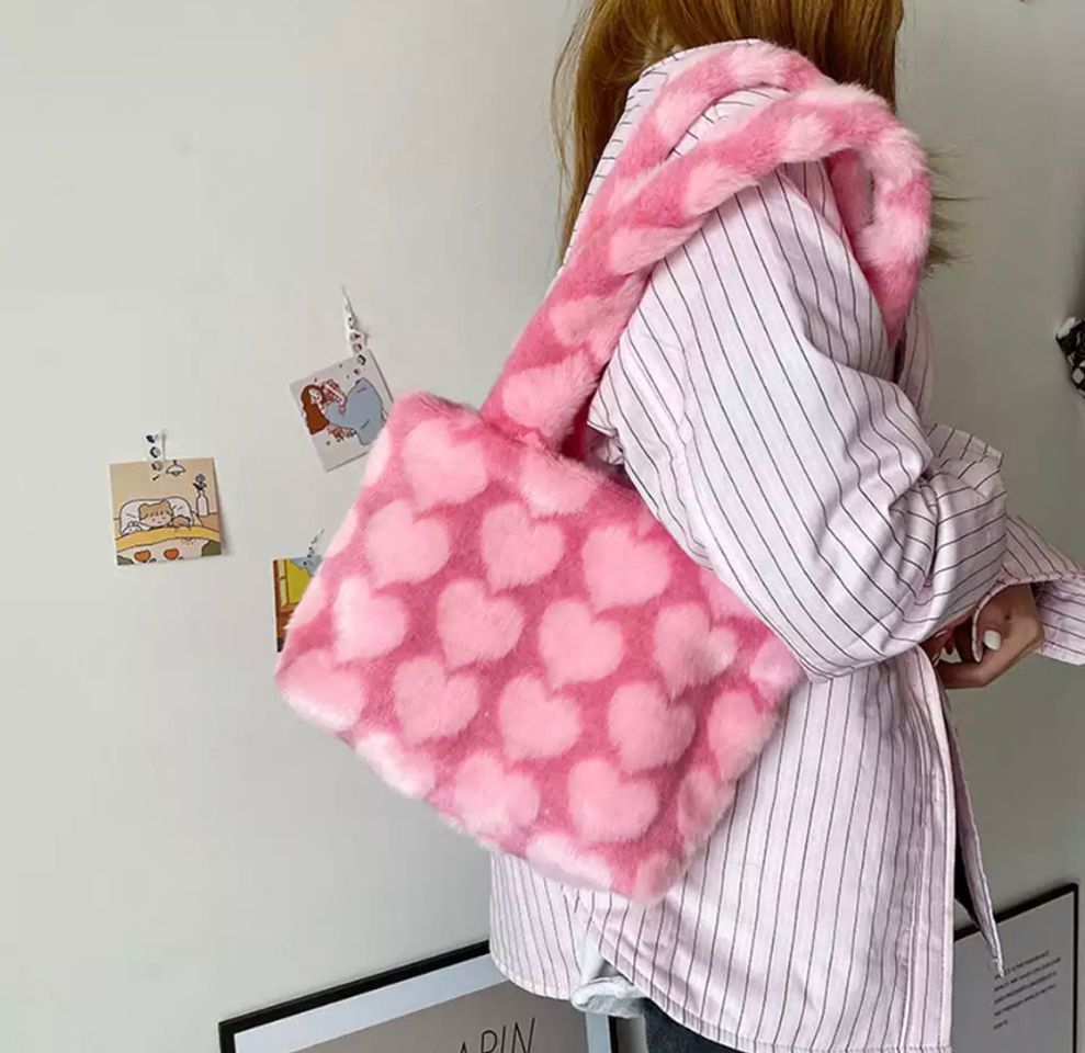 Fashion ALI Fluffy heart shoulderbag