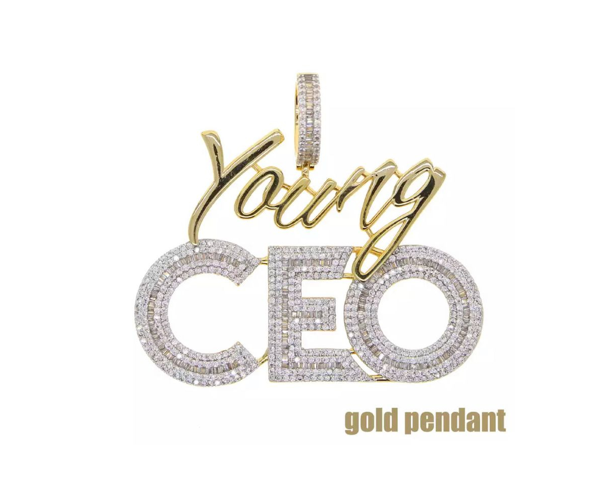 Fashion ALI Young CEO gold pendant