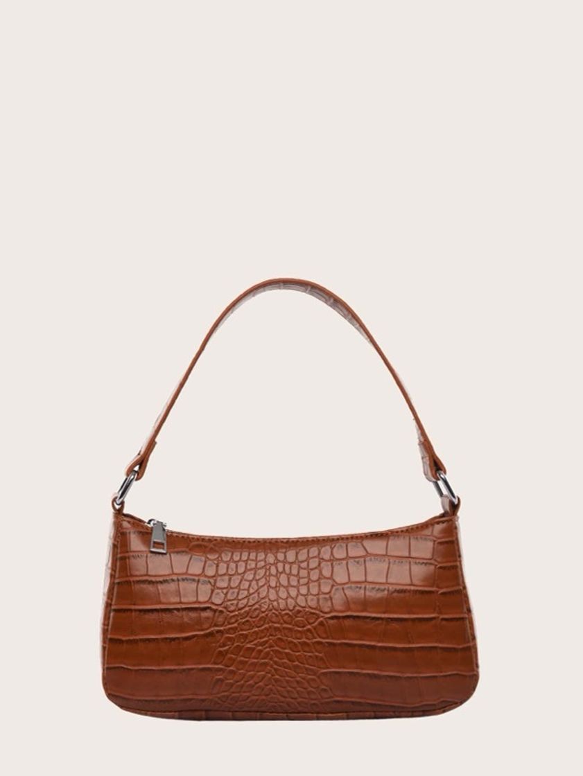 Fashion SHEIN Cocodrile baguette bag