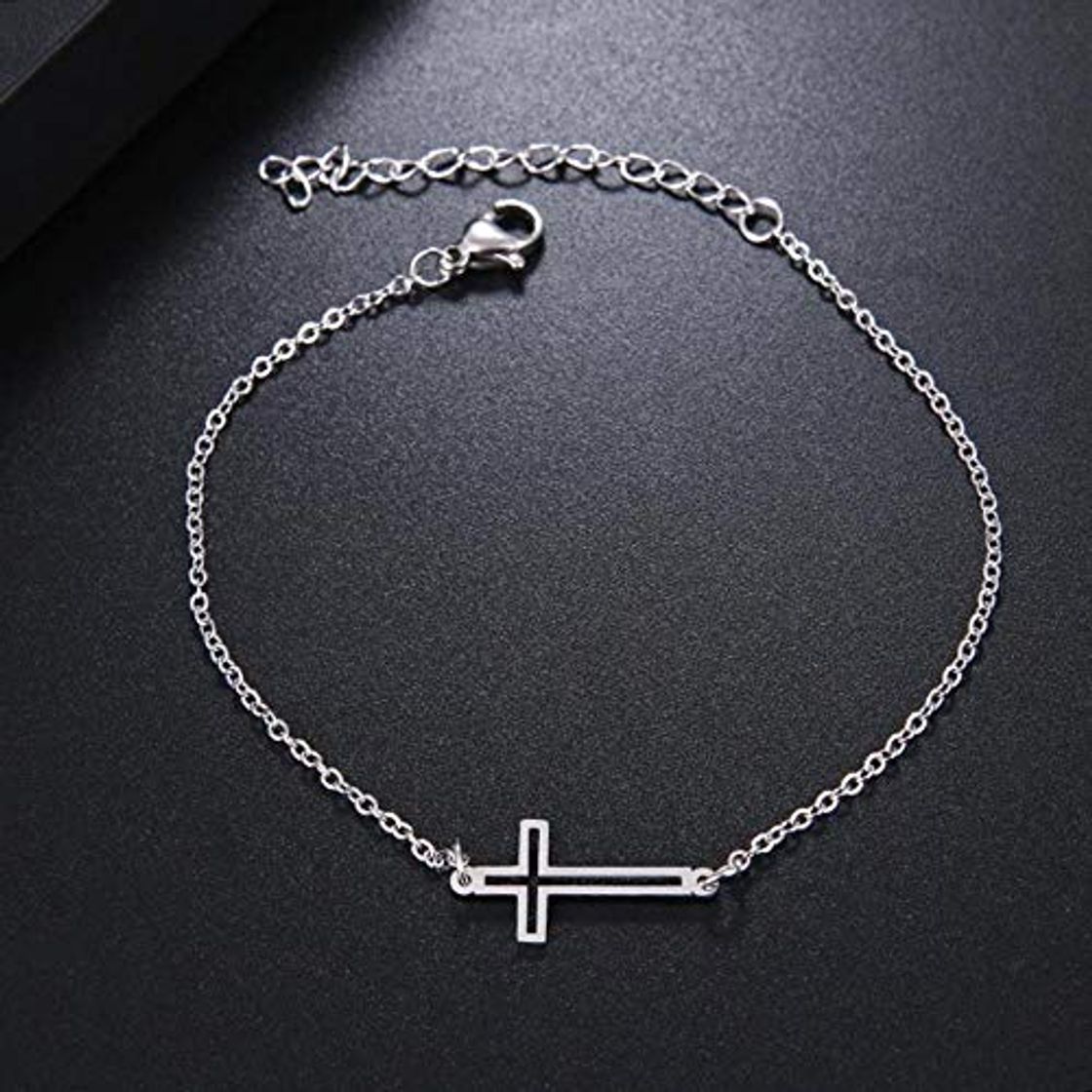 Homie Pulsera de Acero Inoxidable para Mujer Oro y Plata Color Cruz