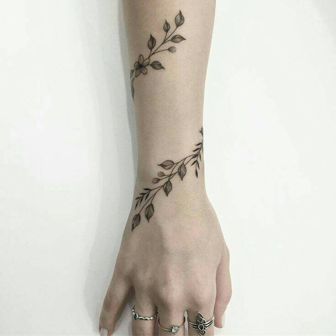 Fashion Tatuagem de flores