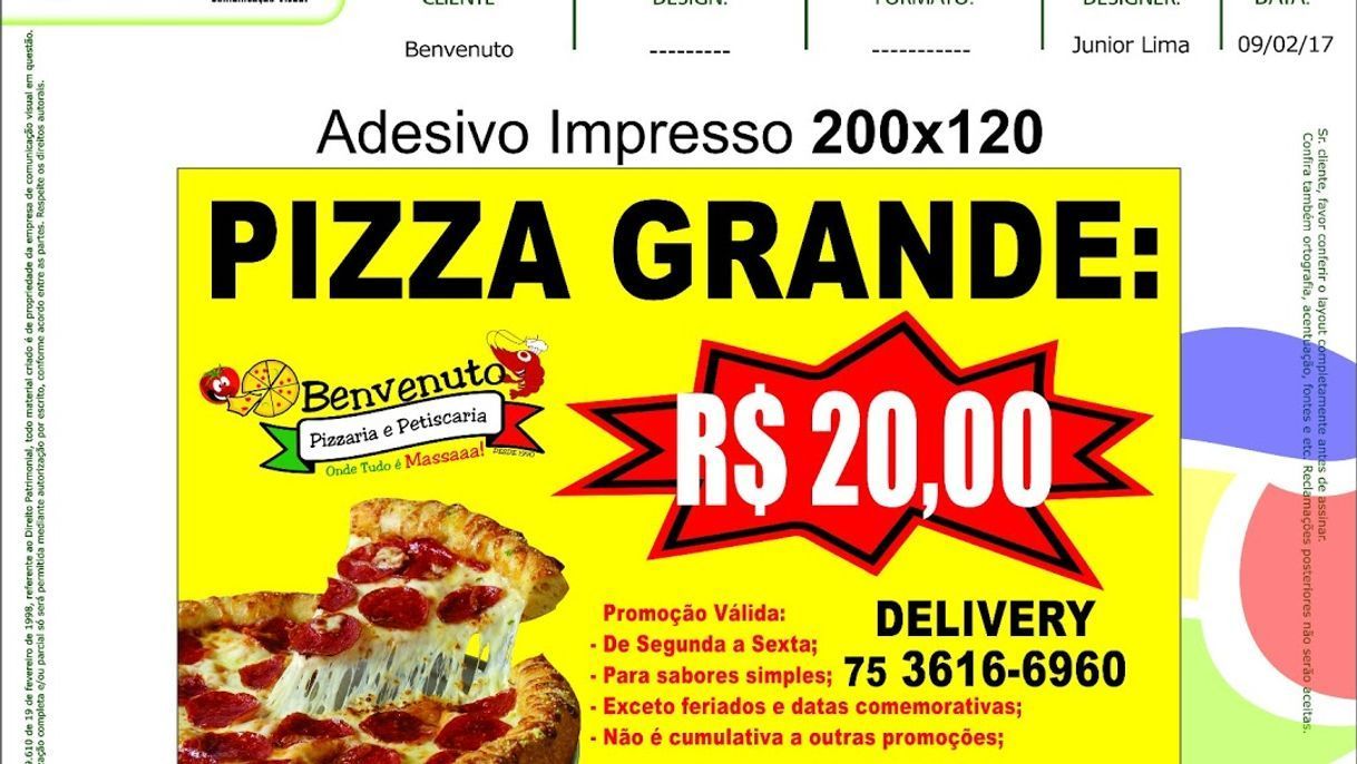 Restaurantes Pizzaria Benvenuto