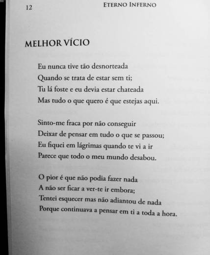 Poem: Melhor Vicio