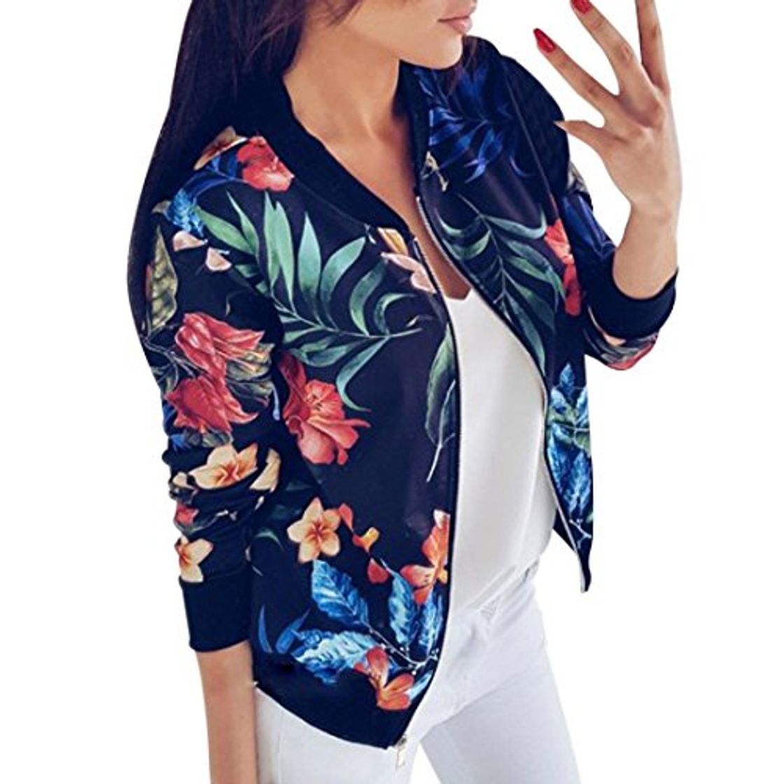 Lugares Abrigo de otoño, Dragon868 2018 otoño Mujeres de Manga Larga Tops Chaqueta