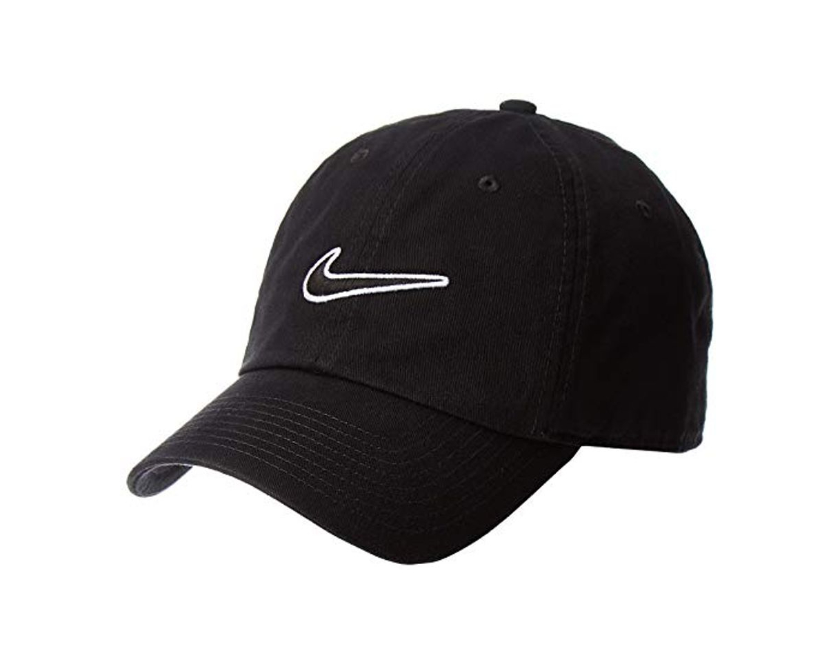 Social Nike Heritage 86 Essential Swoosh Gorra Regulable, Unisex Adulto, Negro