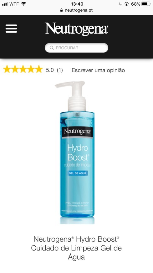 Producto Neutrogena gel de limpeza