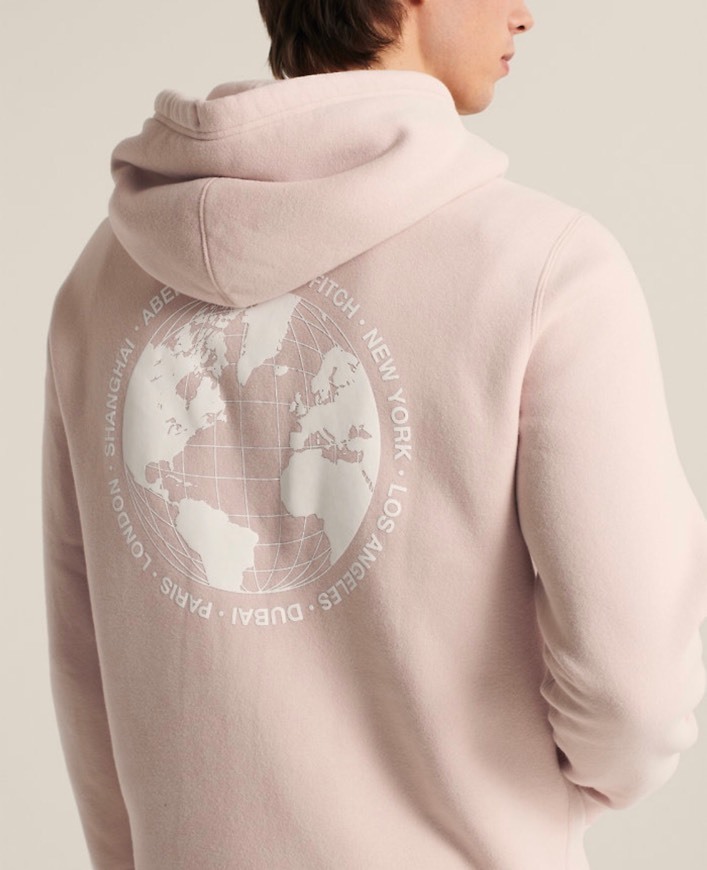 Social Abercrombie pink hoodie 