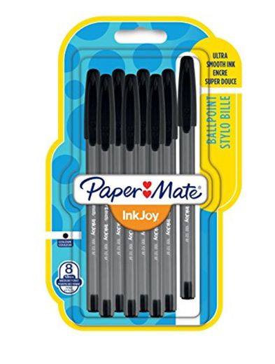 Paper Mate InkJoy 100 CAP, bolígrafo con capuchón, punta media de 1 mm, negro,