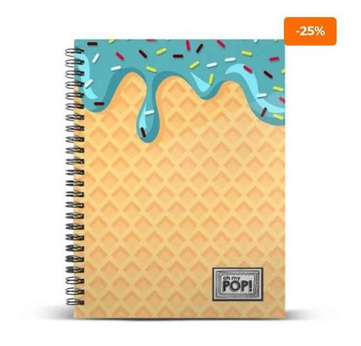 Moda Caderno a40 30 cm  Oh My Pop Cream 