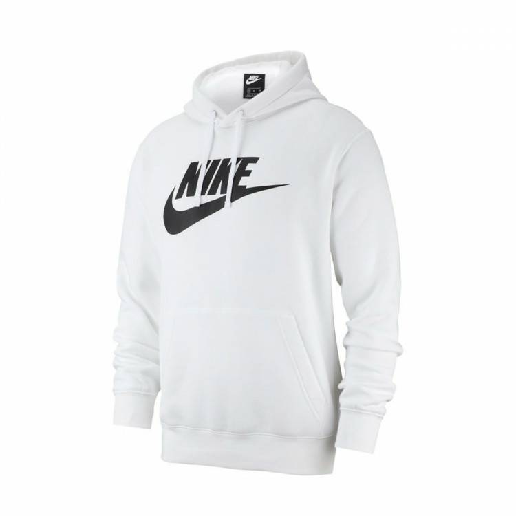 Fashion Nike Club White Hoodie