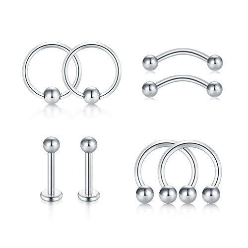 VF VFUN 16G Piercing Oreja Tragus Piercing Nariz Labio Ceja Ombligo Anillo