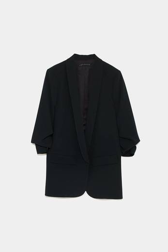 Blazer preto meia manga