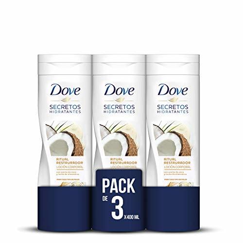 Producto Dove Loción con Aceite de Coco y Almendras - 3 Paquetes de