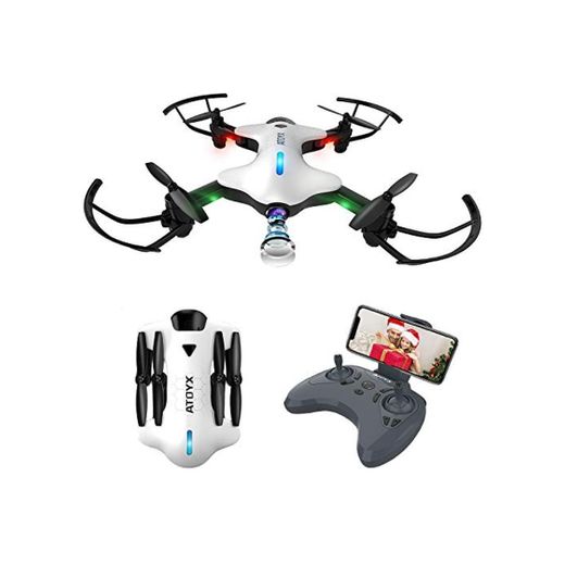 ATOYX Drone Plegable, Drone con Cámara para Principiantes y Niños, 720P con