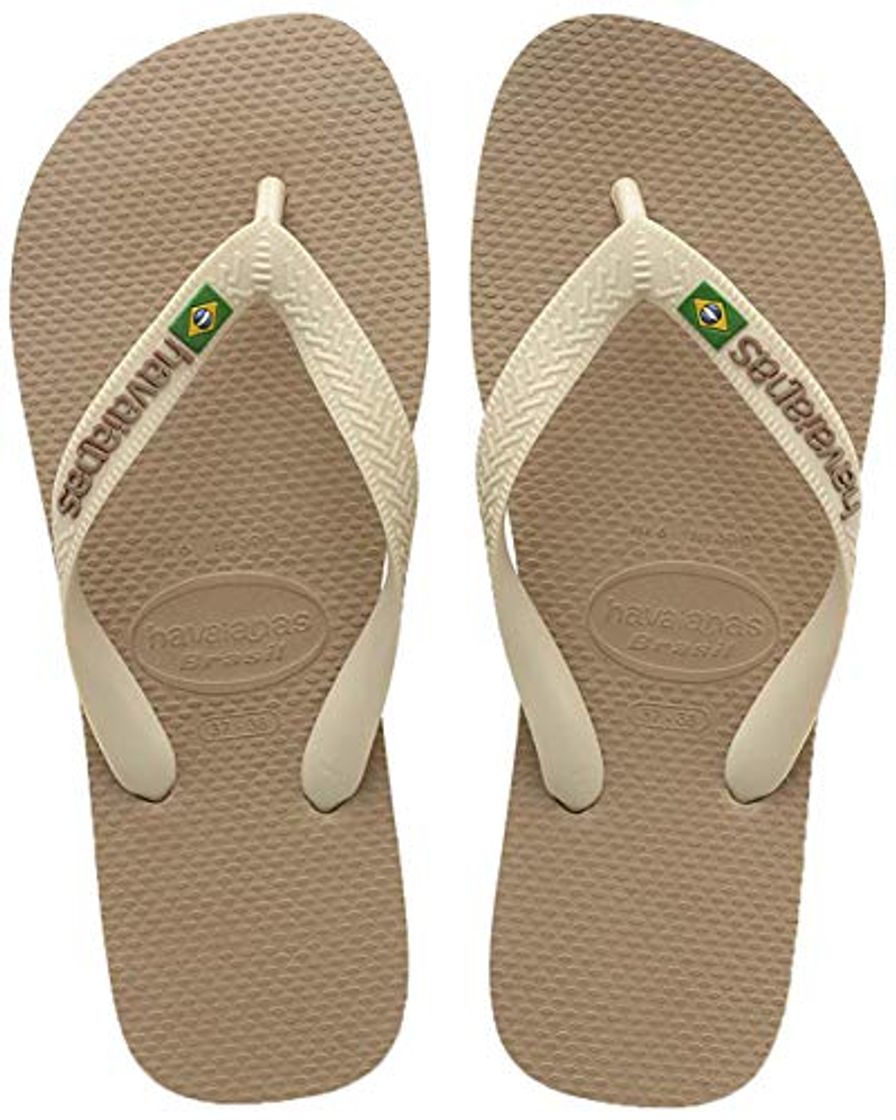 Fashion Havaianas Brasil Logo Zehentrenner Unisex-Erwachsene, Beige