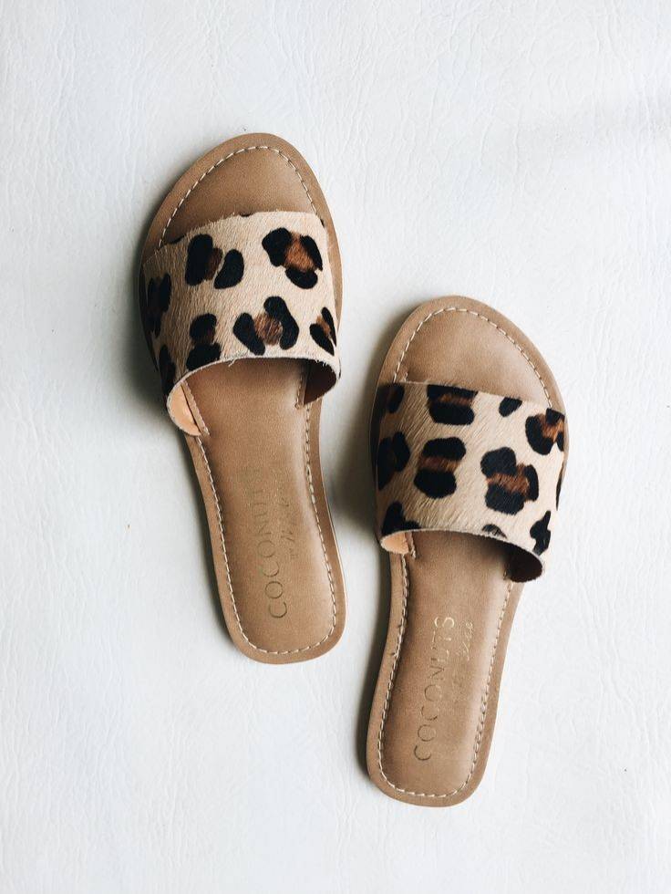 Product Leopard print slide sandals