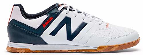 Fashion New Balance Audazo Strike 3.0 Futsal, Zapatilla de fútbol Sala, White Grey,