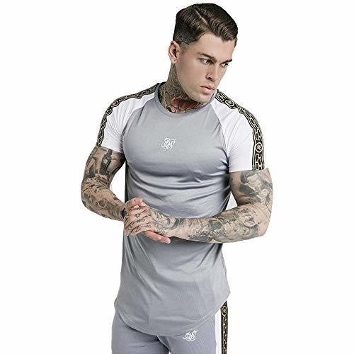 Moda Sik Silk S/S Taped Contrast tee - Grey