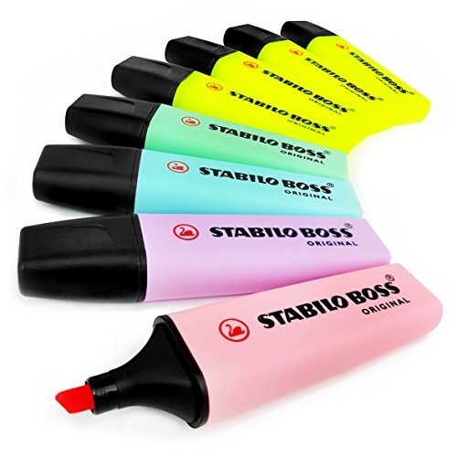 Marqueur Surligneur Stabilo Boss Original – Lot de 4 stylos pastels
