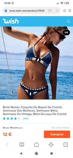 Biniki Mulher, Conjunto De Biquíni De Crochê, Swimwear Das M