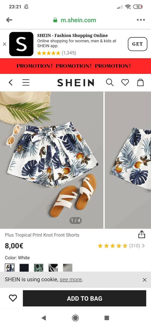 Fashion Plus Tropical Print Knot Front Shorts