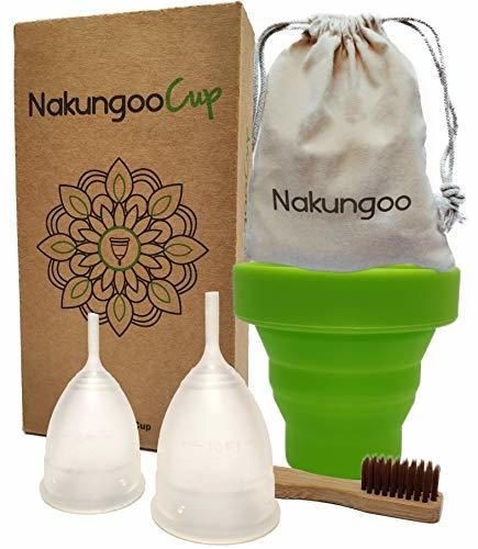 NakungooCup Copa Menstrual Kit Suave Organica Certificado 2 Copas en Talla S