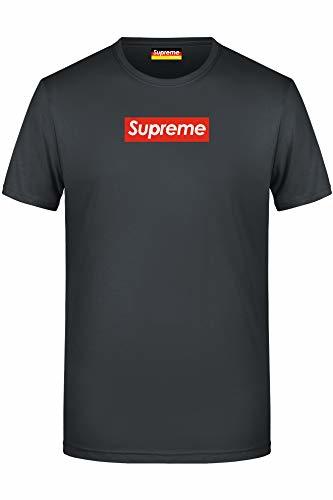 Social Supreme Germany T-Shirt Schwarz Logo Klein Rot/Weiss