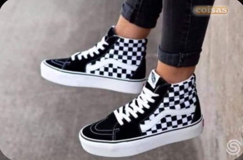 Moda Vans Sk8 Hi Platform Calzado Checkerboard