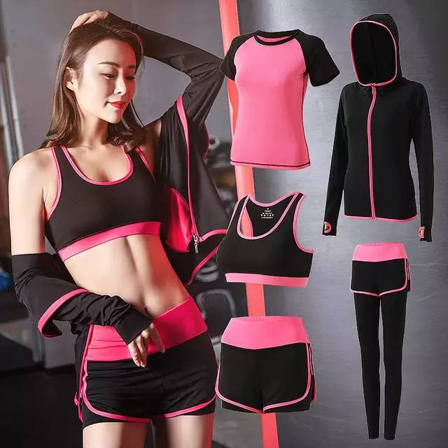 Product 5PC Yoga Set Sports Wear Para Mulheres Ginásio Roupas de Fit