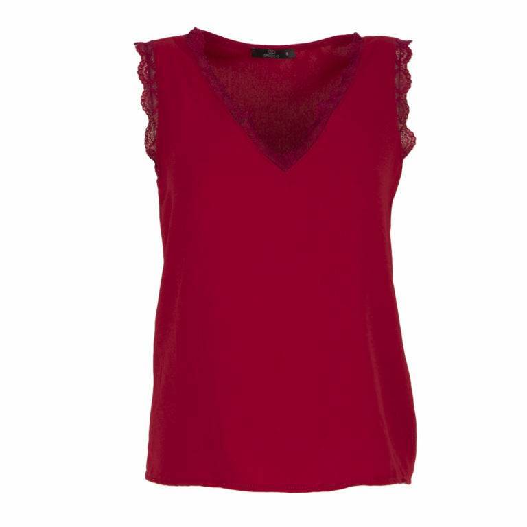 Social Blusa sem mangas com renda
