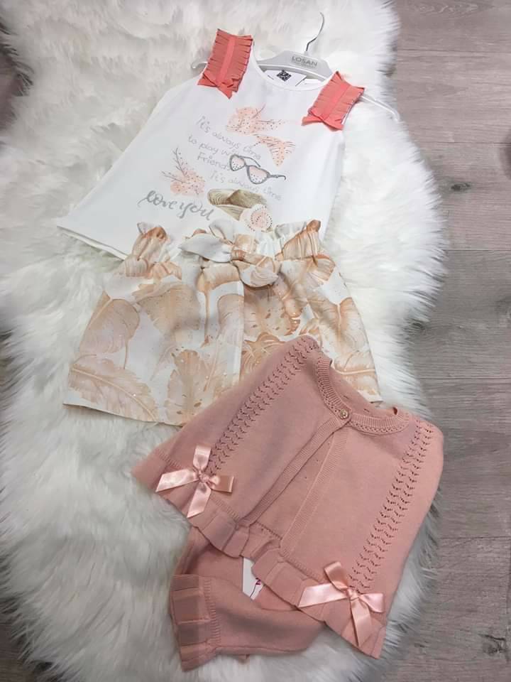Social Conjunto calçao/saia rosa