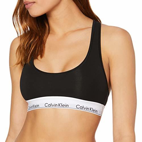 Social Calvin Klein 0000F3785E, Sujetador para Mujer, Negro