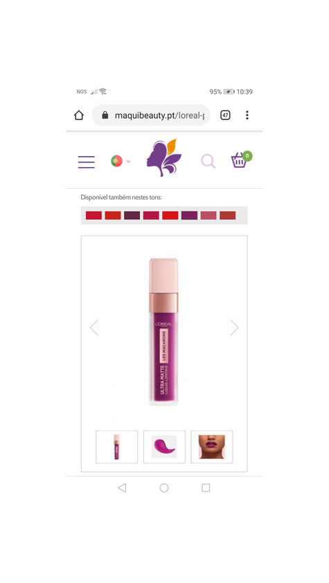 Product Batom loreal Paris infinite plum