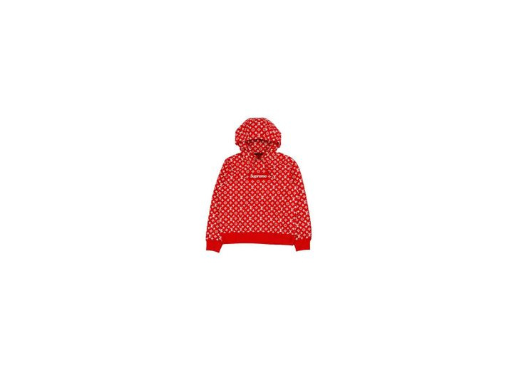 Product Supreme x Louis Vuitton Box Logo Hooded Sweatshirt Red