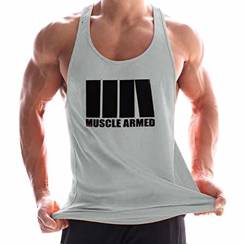 Social Camiseta de Tirantes Deporte Hombre, Camisetas Tops sin Mangas Basica Fitness Gym