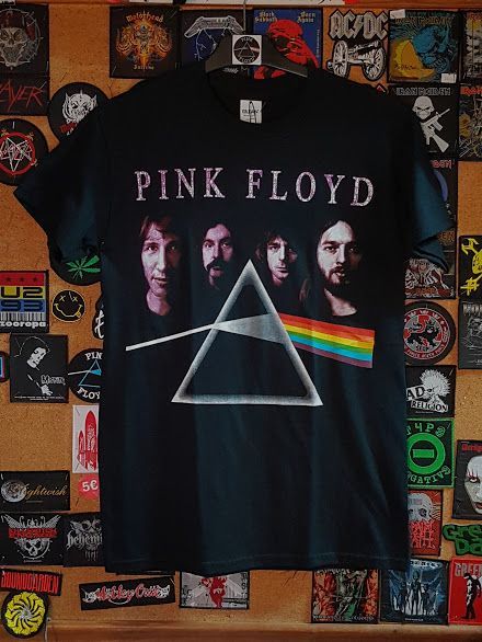 Moda Pink Floyd Dark Side Cover Camiseta, Negro