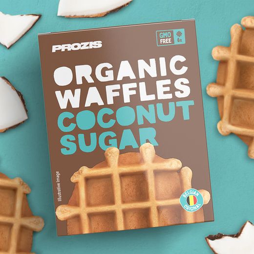 6 x Waffles Biológicos com Açúcar de Coco 25 g