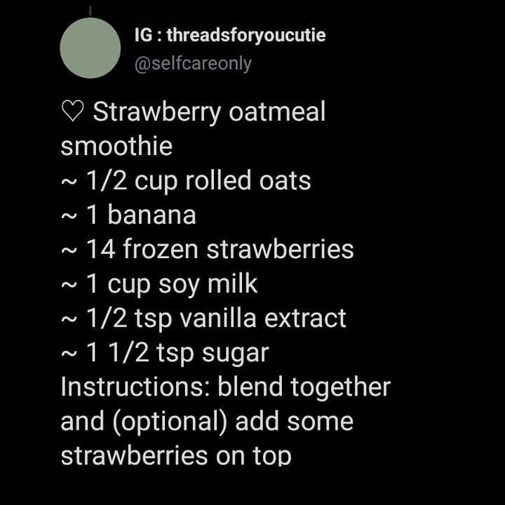 Fashion Strawberry oatmeal smoothie