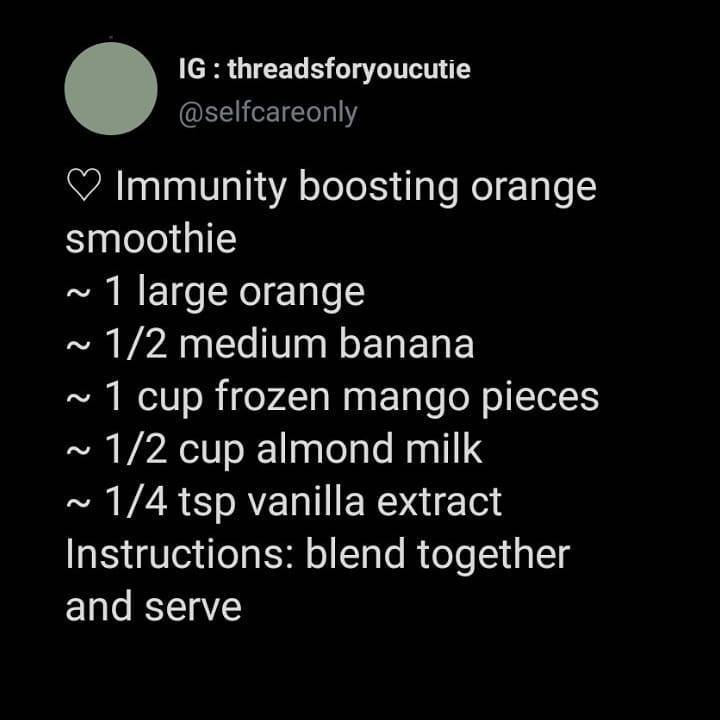 Fashion Immunity boosting orange smoothie