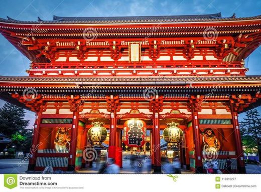Portão do templo Senso-ji (Portal Trovão e Vento)
