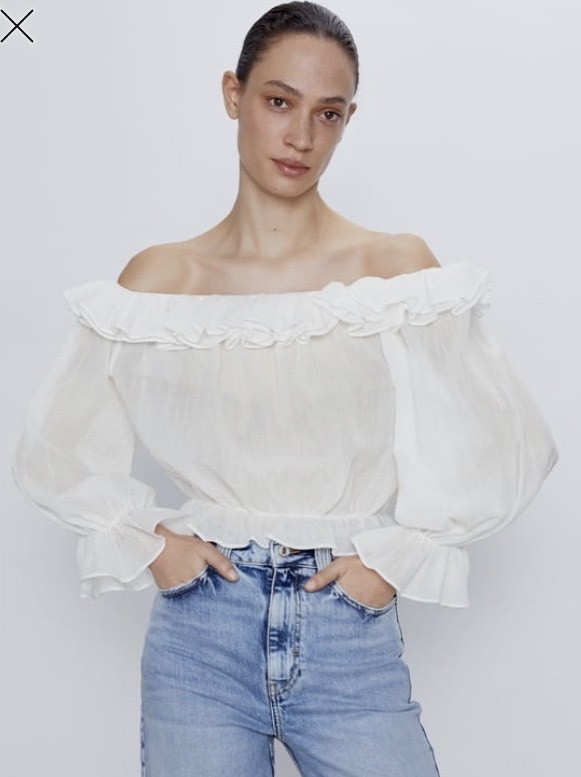 Camisa folhos