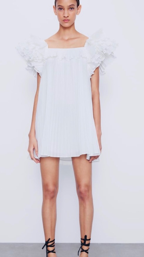 Vestido plissado 