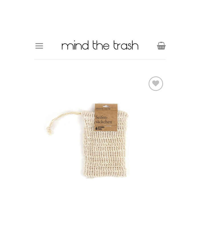 Producto Bolsa e luva para sabão biodegradável Mind The Trash