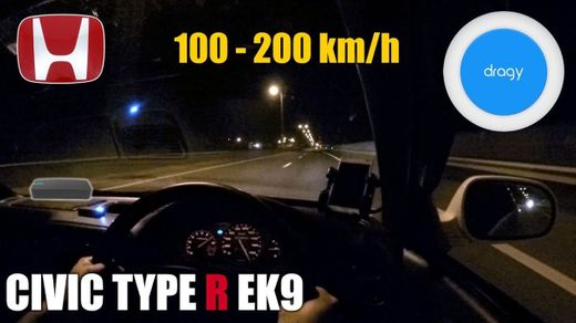 Honda Civic TYPE R EK9 100 » 200 km/h DRAGY ✔️ - YouTube