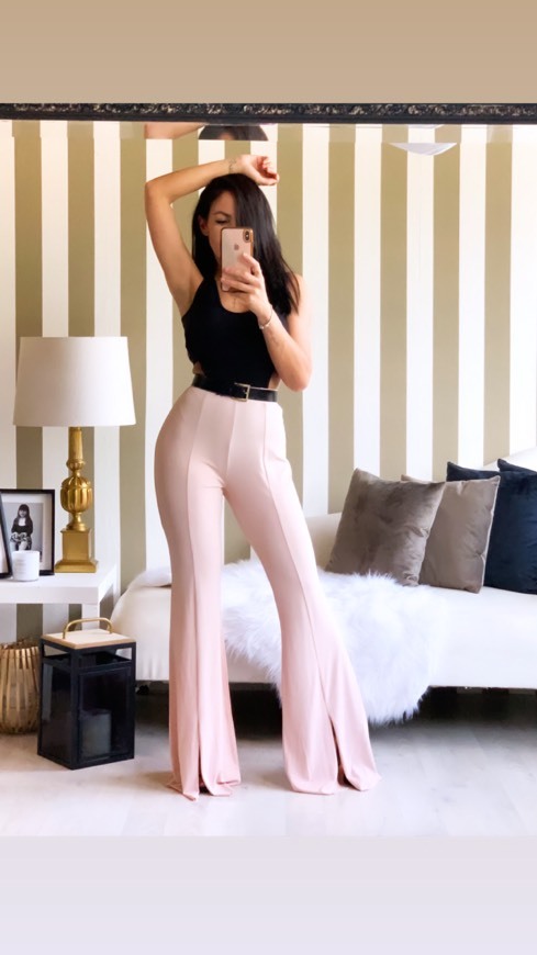 Producto Calça boca de sino rosa🌸