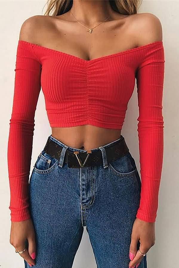 Social Cropped vermelho 