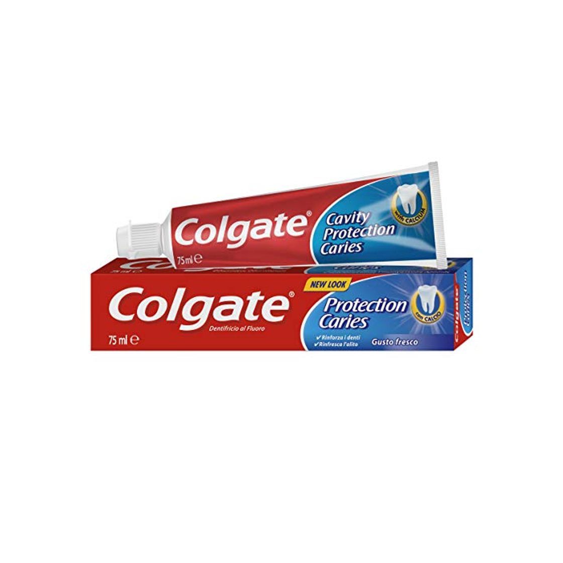 Social Pasta de dientes Colgate Protección Caries flúor activo y calcio líquido