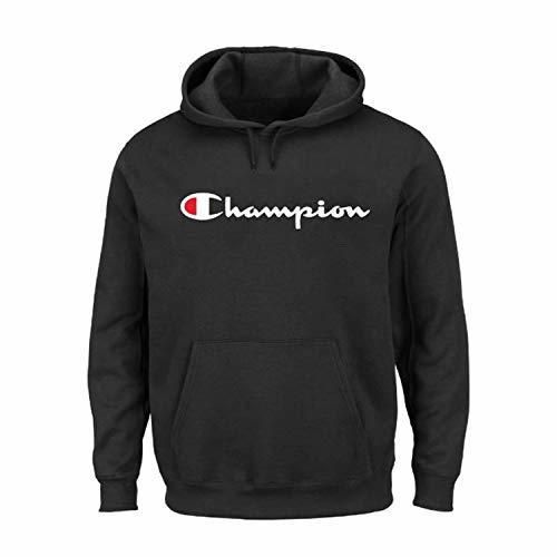 Champion Men's Big and Tall Script Logo Pullover Hoodie